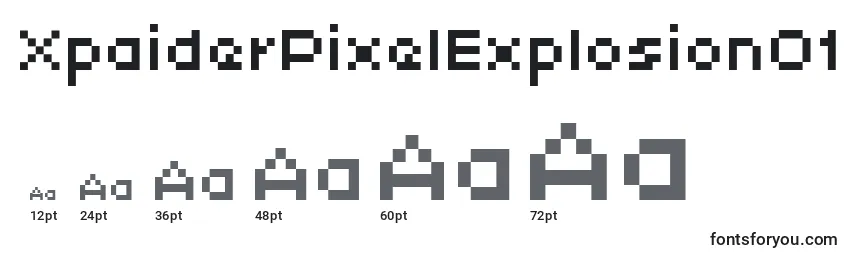XpaiderPixelExplosion01 Font Sizes