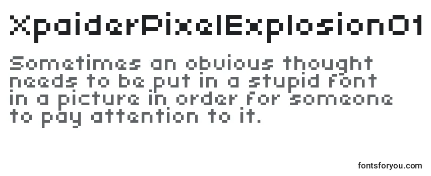 Шрифт XpaiderPixelExplosion01