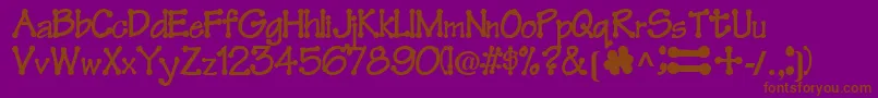 FeltRegularTtnorm-Schriftart – Braune Schriften auf violettem Hintergrund