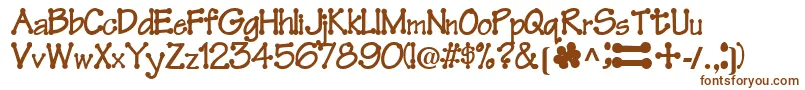 Шрифт FeltRegularTtnorm – коричневые шрифты на белом фоне