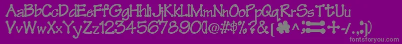 FeltRegularTtnorm Font – Gray Fonts on Purple Background