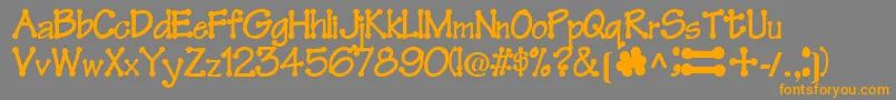 FeltRegularTtnorm Font – Orange Fonts on Gray Background