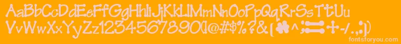 Шрифт FeltRegularTtnorm – розовые шрифты на оранжевом фоне