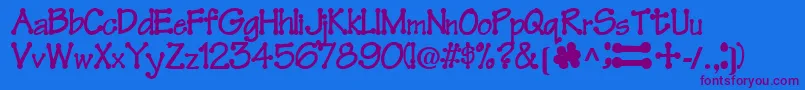 FeltRegularTtnorm Font – Purple Fonts on Blue Background