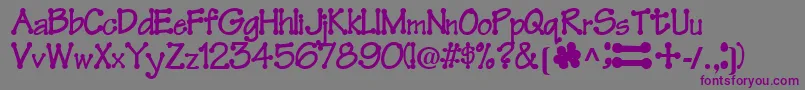 Шрифт FeltRegularTtnorm – фиолетовые шрифты на сером фоне