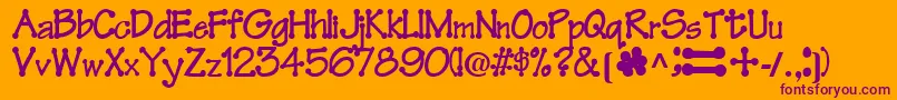 Шрифт FeltRegularTtnorm – фиолетовые шрифты на оранжевом фоне