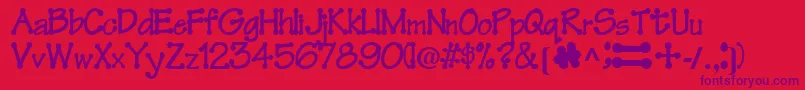 FeltRegularTtnorm Font – Purple Fonts on Red Background