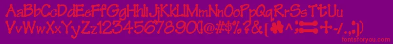 FeltRegularTtnorm Font – Red Fonts on Purple Background