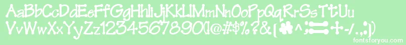 FeltRegularTtnorm Font – White Fonts on Green Background