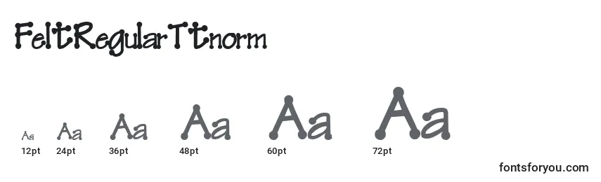 FeltRegularTtnorm Font Sizes