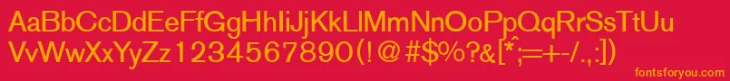 A750SansOldfaceRegular Font – Orange Fonts on Red Background