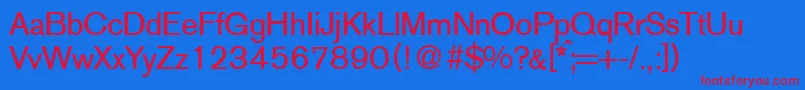 A750SansOldfaceRegular Font – Red Fonts on Blue Background