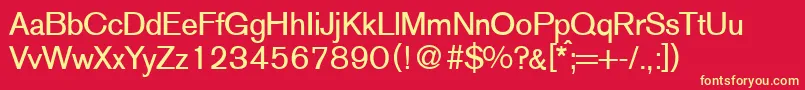 A750SansOldfaceRegular Font – Yellow Fonts on Red Background