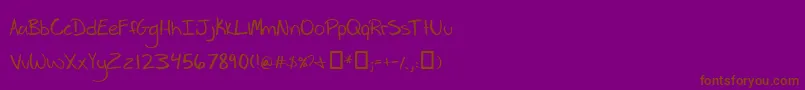 RareblairRegular Font – Brown Fonts on Purple Background