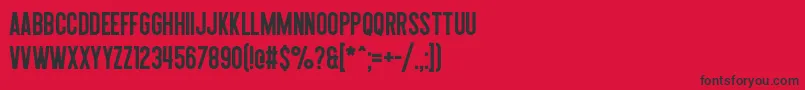 QueenOfClubs Font – Black Fonts on Red Background