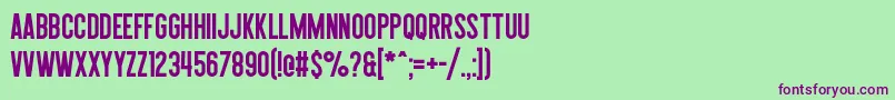 QueenOfClubs Font – Purple Fonts on Green Background