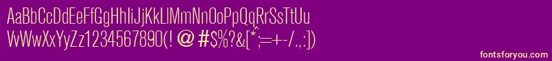 A750SansCdLightRegular-Schriftart – Gelbe Schriften auf violettem Hintergrund
