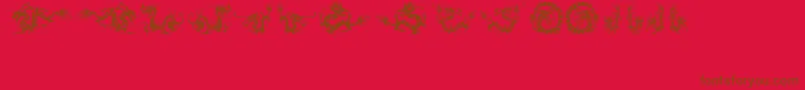 HffChineseDragon-fontti – ruskeat fontit punaisella taustalla