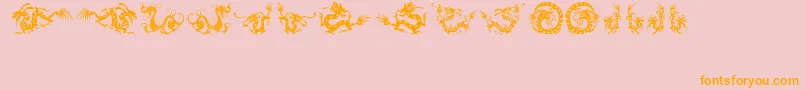 HffChineseDragon Font – Orange Fonts on Pink Background