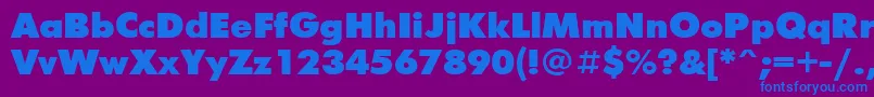 FuturisxcttBold Font – Blue Fonts on Purple Background