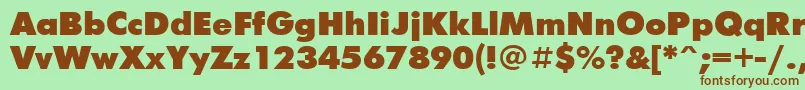 FuturisxcttBold Font – Brown Fonts on Green Background