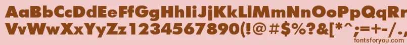 FuturisxcttBold Font – Brown Fonts on Pink Background