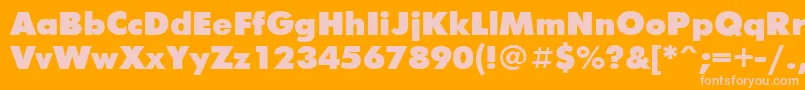 Czcionka FuturisxcttBold – różowe czcionki na pomarańczowym tle