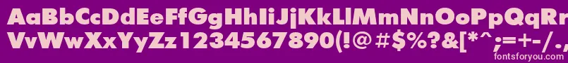 Fonte FuturisxcttBold – fontes rosa em um fundo violeta