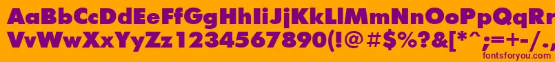 FuturisxcttBold Font – Purple Fonts on Orange Background