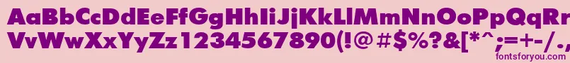 FuturisxcttBold-Schriftart – Violette Schriften auf rosa Hintergrund