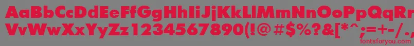 FuturisxcttBold Font – Red Fonts on Gray Background