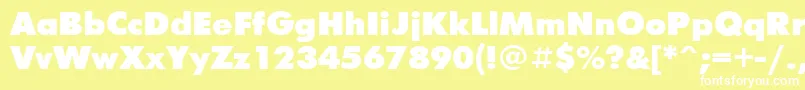 FuturisxcttBold Font – White Fonts on Yellow Background