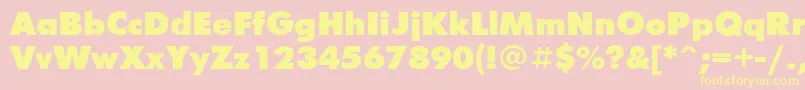 FuturisxcttBold Font – Yellow Fonts on Pink Background