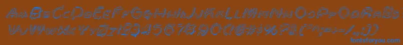 More about BerserkerShadowItalic Font BerserkerShadowItalic Font – Blue Fonts on Brown Background