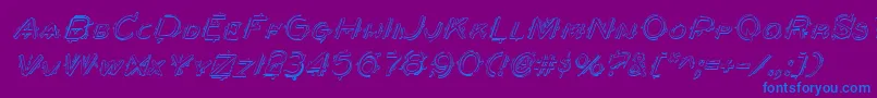 BerserkerShadowItalic Font – Blue Fonts on Purple Background