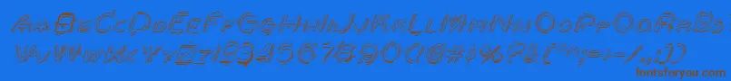 More about BerserkerShadowItalic Font BerserkerShadowItalic Font – Brown Fonts on Blue Background