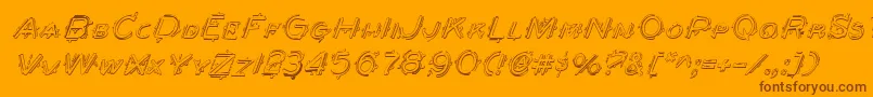 More about BerserkerShadowItalic Font BerserkerShadowItalic Font – Brown Fonts on Orange Background