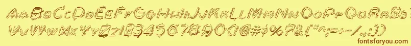 More about BerserkerShadowItalic Font BerserkerShadowItalic Font – Brown Fonts on Yellow Background
