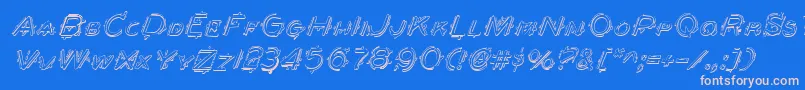 More about BerserkerShadowItalic Font BerserkerShadowItalic Font – Pink Fonts on Blue Background