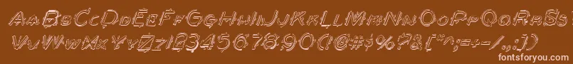 BerserkerShadowItalic Font – Pink Fonts on Brown Background