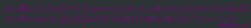 BerserkerShadowItalic Font – Purple Fonts on Black Background