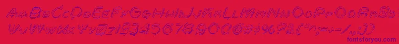 En savoir plus sur la police BerserkerShadowItalic Police BerserkerShadowItalic – polices violettes sur fond rouge