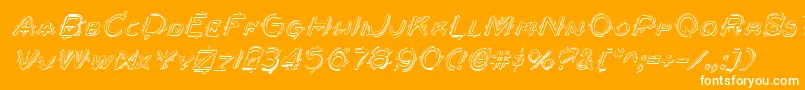 BerserkerShadowItalic Font – White Fonts on Orange Background