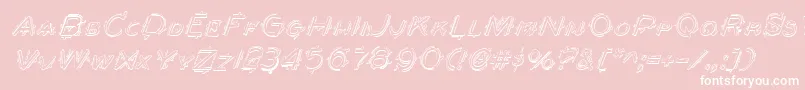 BerserkerShadowItalic Font – White Fonts on Pink Background