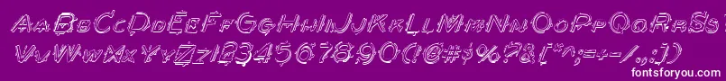 BerserkerShadowItalic Font – White Fonts on Purple Background