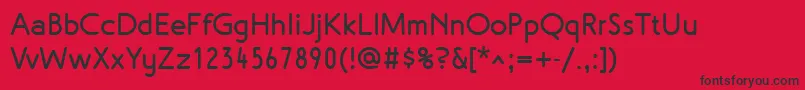 MalvernLfBold Font – Black Fonts on Red Background