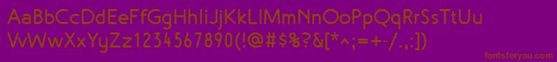 MalvernLfBold Font – Brown Fonts on Purple Background