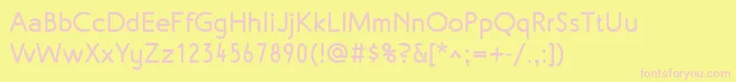 MalvernLfBold Font – Pink Fonts on Yellow Background