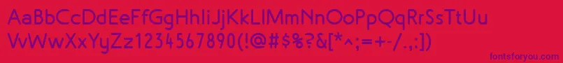 MalvernLfBold Font – Purple Fonts on Red Background