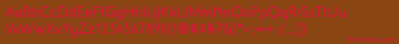 MalvernLfBold Font – Red Fonts on Brown Background